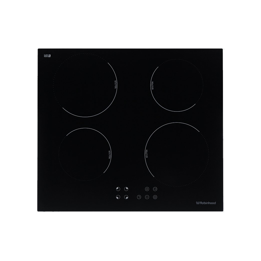 INDUCTION COOKTOP TOUCH CONTROL 4 BURNER 580X510X60MM BLACK